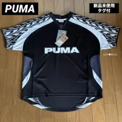 新品　PUMA ゲームシャツ　ビッグシルエット　袖デザインかっこいいモノトーン