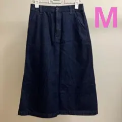 無印良品　デニムAラインスカート　Mサイズ　ダークネイビーのサムネイル