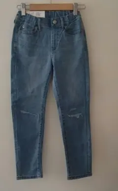 ユニクロ　ウルトラストレッチスリムフィットダメージデニム　ゴムパンツ　120