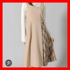 新品未使用✨ハニーズ ベージュ ロングワンピース Lサイズ