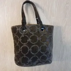ANTEPRIMA ブラウン ベルベット ハンドバッグ