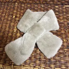 灰色毛皮圍巾 壓克力纖維100%