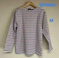 SPINNS スピンズ ボーダー 長袖Tシャツ ロンT 赤 白 黒のサムネイル