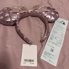 ディズニー ハート型カチューシャ ピンク