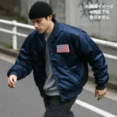 激レア USA製 90s GAME ナイロンジャケット アメリカ国旗 スタジャン