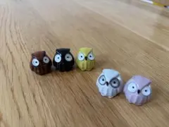 益子焼　ふくろう 置物 5個セット