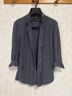 NICOLE CLUB FOR MEN ストライプ 七分袖シャツ