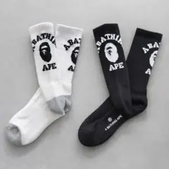 A BATHING APE　エイプ　靴下 ソックスセット ホワイト/ブラック