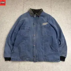1259古着ダック地ワークジャケットカバーオールLフェードボロアメカジ雰囲気系