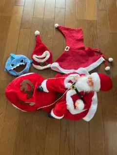 犬サンタクロース人形と衣装セット