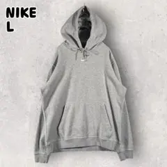 NIKE ナイキ パーカー プルオーバー センターロゴ刺繍 トラヴィス Lグレー