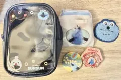 フ*ー様 パペットスンスン グッズ セット ポーチ エコバッグ バッジ サンキュ