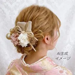髪飾り【6318】ドライフラワー　結婚式　成人式　卒業式　七五三　前撮　振袖　袴