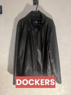 DOCKERS 黒 レザージャケット 合皮