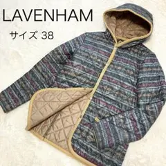 美品 ラベンハム 中綿 キルティングジャケット レディース 38 イギリス製