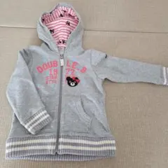DOUBLE.B 110cm グレー パーカー