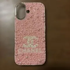 iPhone用ケース パール装飾 ピンク17のサムネイル