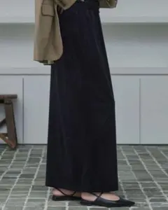 crewre ストレッチベロアストレートスカート アイボリー クルーレ