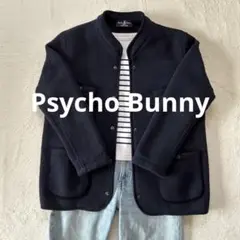 【Psycho Bunny】サイコバニー　ブルゾン　スタンドカラー　濃紺　XLのサムネイル