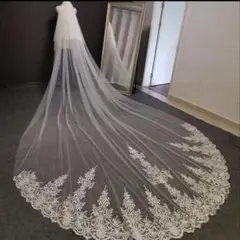 ロングウェディングベール　結婚式