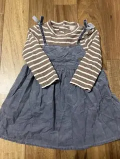 コーデュロイオーバーオールワンピース　90