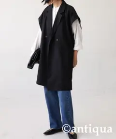 アンティカ　トレンチ風ベスト　ビッグシルエット