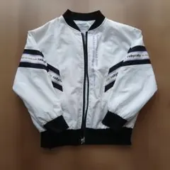 キッズ　薄手　ホワイトブルゾン　ジャンパー ジャケット 130
