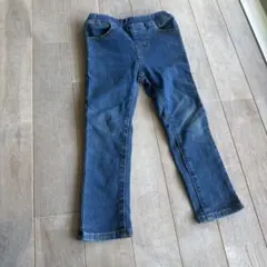 デニム　ブルー ストレートパンツ 100cm