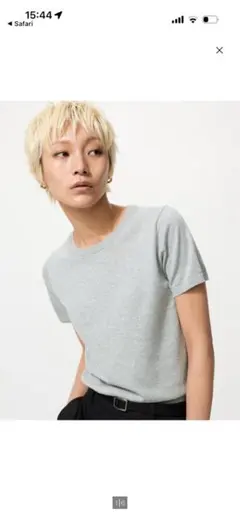 【極美品】UNIQLO UVカットクルーネックセーター（半袖）3XL