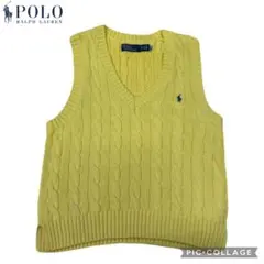 極美品　Polo Ralph Lauren 現行　QR ケーブルニット　ベスト