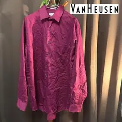 VAN HEUSEN 長袖シャツ パープル 無地 アメカジ