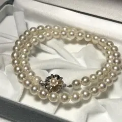 COCO MILLE 本真珠 リアルパール ネックレス シルバー金具 7.3mm 