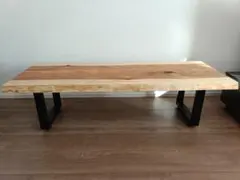 パープルハート 一枚板 カウンター ベンチ ウォールナット モンキー