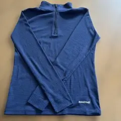 mont-bell ストライプ ジップアップTシャツ M