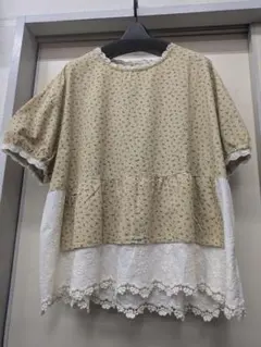 Tanppoppo おしゃれかわいいデザイン　綿素材　チュニック　ゆったりサイズ Tanppoppo オシャレかわいいデザイン 綿素材 チュニック ゆったり
