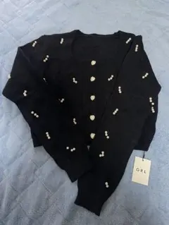 グレイル 黒 カーディガン パール付 新品未使用