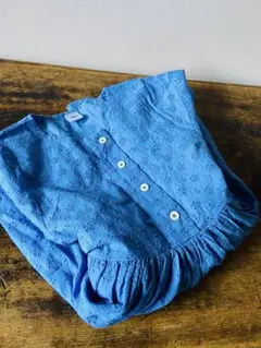 プチバトー　ブルー　ワンピース　130 120 インポート