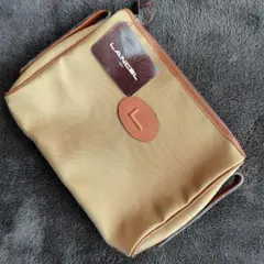 【未使用】LANCEL ベージュ クラッチバッグ　タグ付きランセルセカンドバッグ