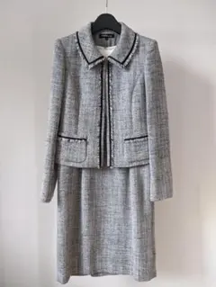 美品　東京ソワール　ツイードジャケット ワンピース セットアップ