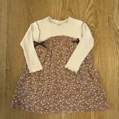 【送料込み】アプレレクール 花柄ワンピース 90サイズ