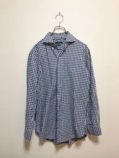 【美品】 SHIPS リネンチェックシャツ(夏仕様)