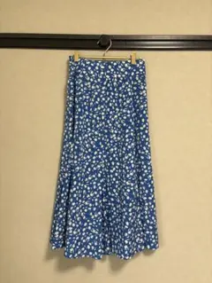 花柄 フレアスカート ブルーのサムネイル