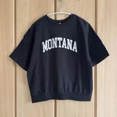 coca ロゴスウェットカットソー 半袖Tシャツ ダークグレー Mのサムネイル
