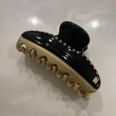 【新品】ALEXANDRE DE PARIS ヘアクリップ 黒/ゴールド ALEXANDRE DE PARIS（アレクサンドル ドゥ パリ） 【並行輸入品