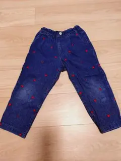 apres les cours ハート刺繍デニムパンツ 110cm