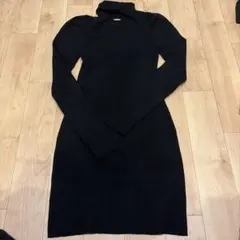 Rady タートルネック リブニットミニワンピ