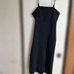 GRLブラック キャミワンピース ロング丈