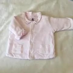 プチバトー 3m 60cm 女の子 美品 長袖 コート 上着 ピンク アウター