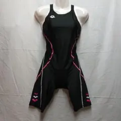 arena レディース 競泳水着 ハーフスパッツ ブラック×ピンクのサムネイル