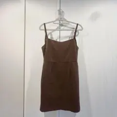 ブラウンチェック キャミワンピース